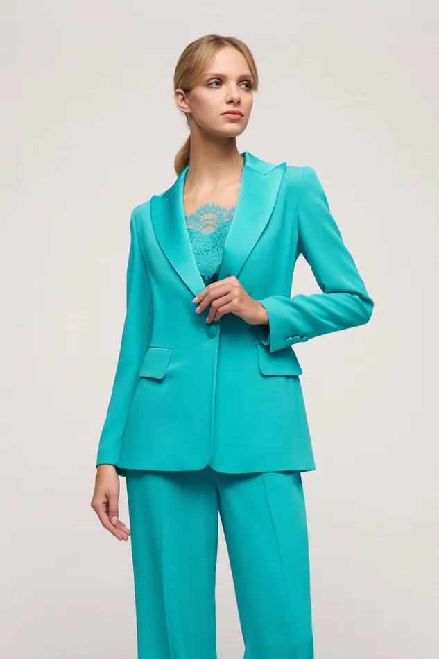 Luisa Spagnoli Jackets and Blazers Venaria Turquoise 8211 Women