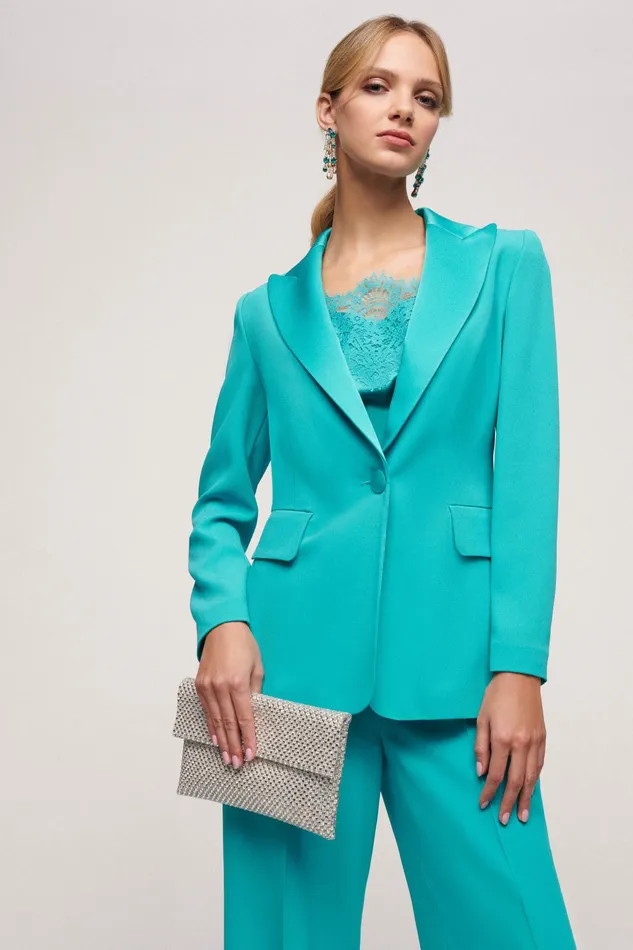 Luisa Spagnoli Jackets and Blazers Venaria Turquoise 8211 Women Luisa Spagnoli Jackets and Blazers Venaria Turquoise 8211 Women