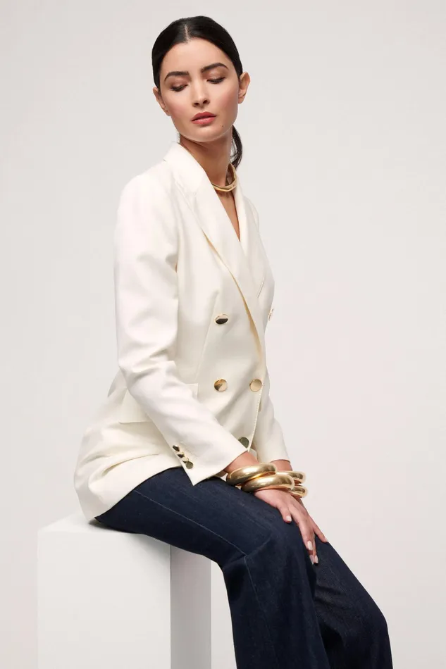Luisa Spagnoli Jackets and Blazers Verifica Cream 8211 Women Luisa Spagnoli Jackets and Blazers Verifica Cream 8211 Women