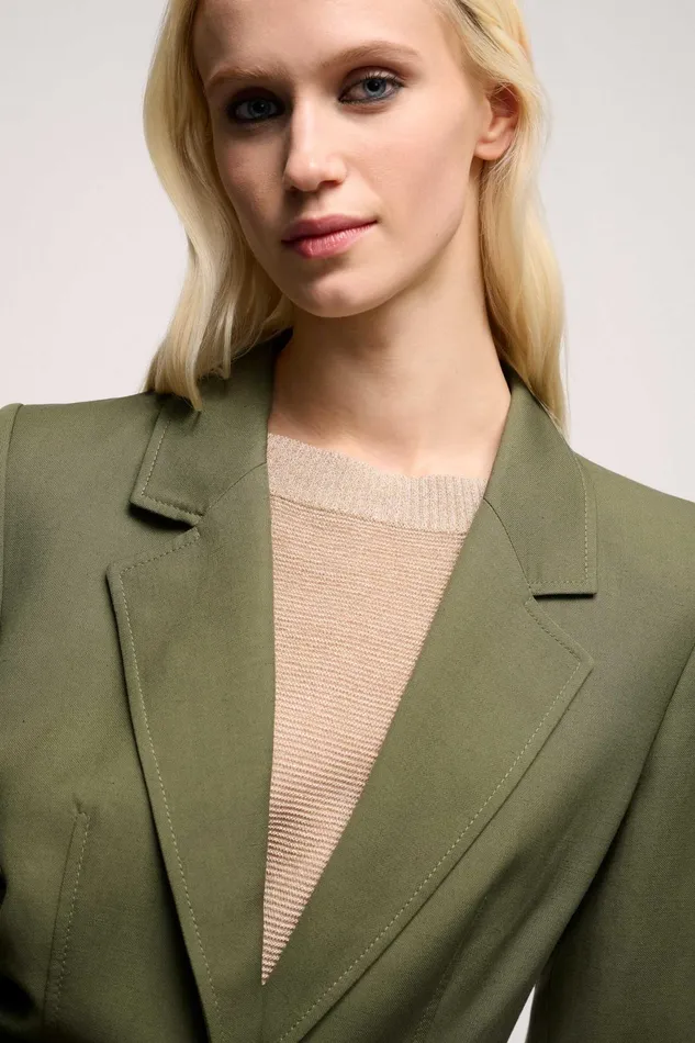 Luisa Spagnoli Jackets and Blazers Vischio Military Green 8211 Women Luisa Spagnoli Jackets and Blazers Vischio Military Green 8211 Women