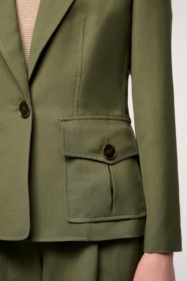 Luisa Spagnoli Jackets and Blazers Vischio Military Green 8211 Women Luisa Spagnoli Jackets and Blazers Vischio Military Green 8211 Women