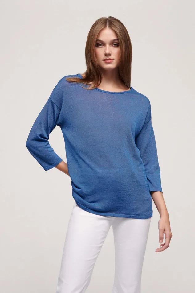 Luisa Spagnoli Knitwear Campanella Blue 8211 Women Luisa Spagnoli Knitwear Campanella Blue 8211 Women