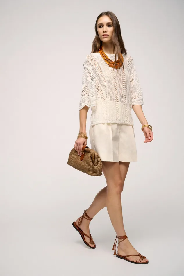 Luisa Spagnoli Knitwear Cerniera Cream 8211 Women Luisa Spagnoli Knitwear Cerniera Cream 8211 Women