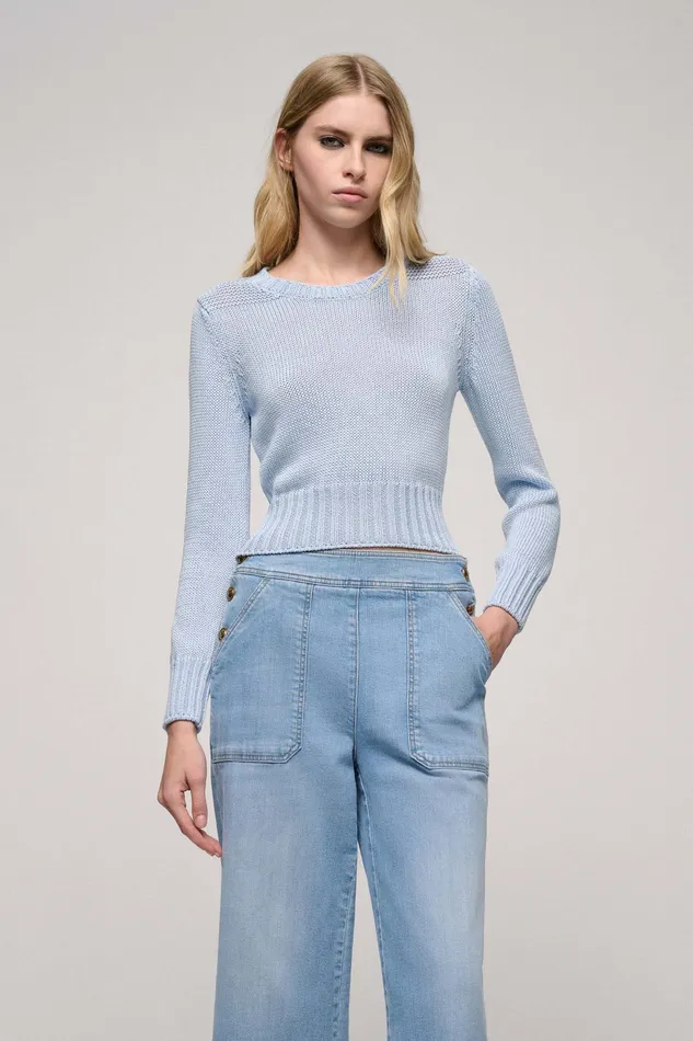 Luisa Spagnoli Knitwear Chiuso Light Blue 8211 Women Luisa Spagnoli Knitwear Chiuso Light Blue 8211 Women