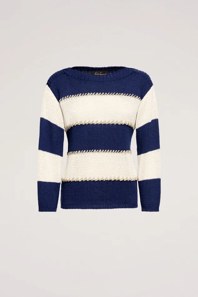 Luisa Spagnoli Knitwear Colla Bluewhiteyellow 8211 Women Luisa Spagnoli Knitwear Colla Bluewhiteyellow 8211 Women