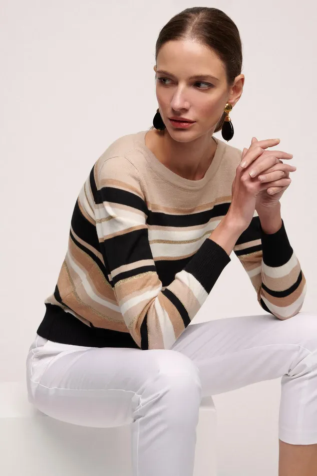 Luisa Spagnoli Knitwear Macchietta Blackbeige 8211 Women