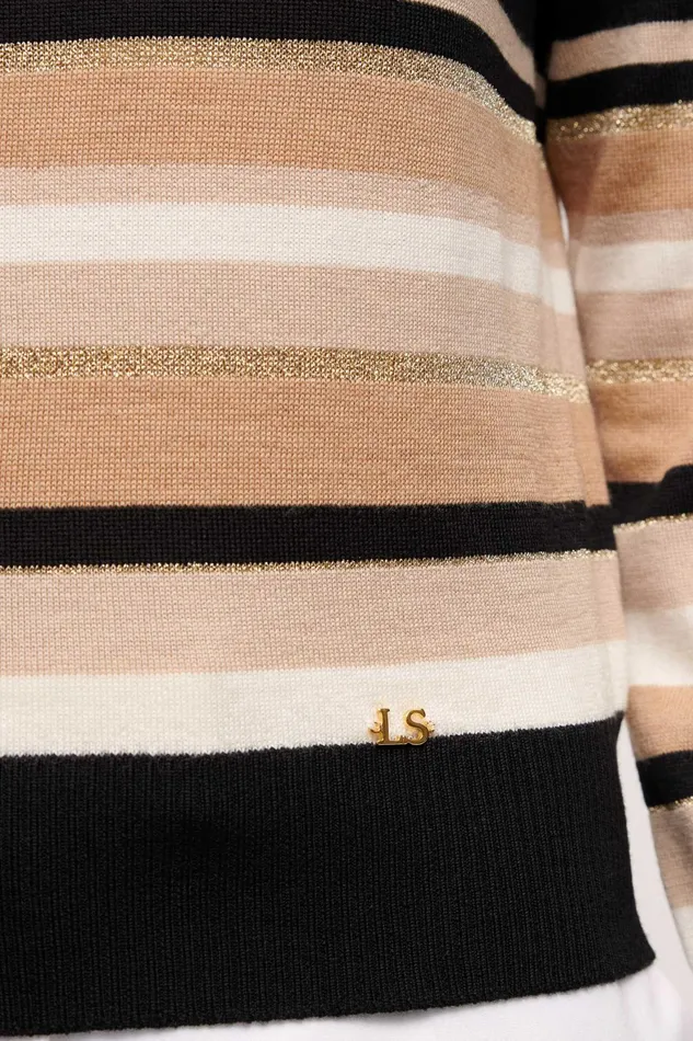 Luisa Spagnoli Knitwear Macchietta Blackbeige 8211 Women Luisa Spagnoli Knitwear Macchietta Blackbeige 8211 Women