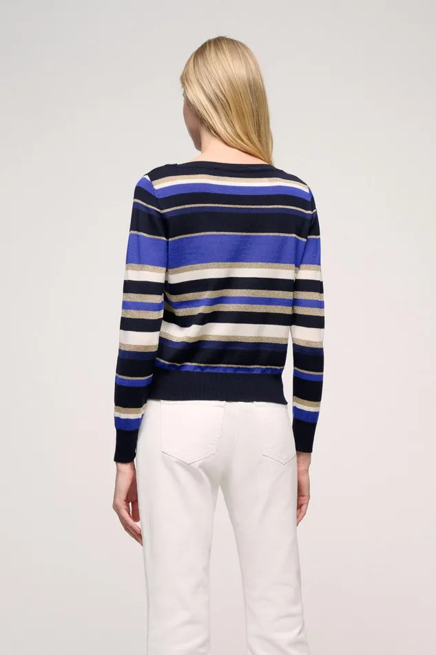 Luisa Spagnoli Knitwear Maliziosa Blue Bluette 8211 Women Luisa Spagnoli Knitwear Maliziosa Blue Bluette 8211 Women