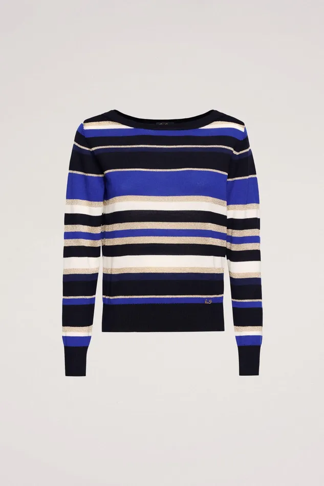 Luisa Spagnoli Knitwear Maliziosa Blue Bluette 8211 Women Luisa Spagnoli Knitwear Maliziosa Blue Bluette 8211 Women