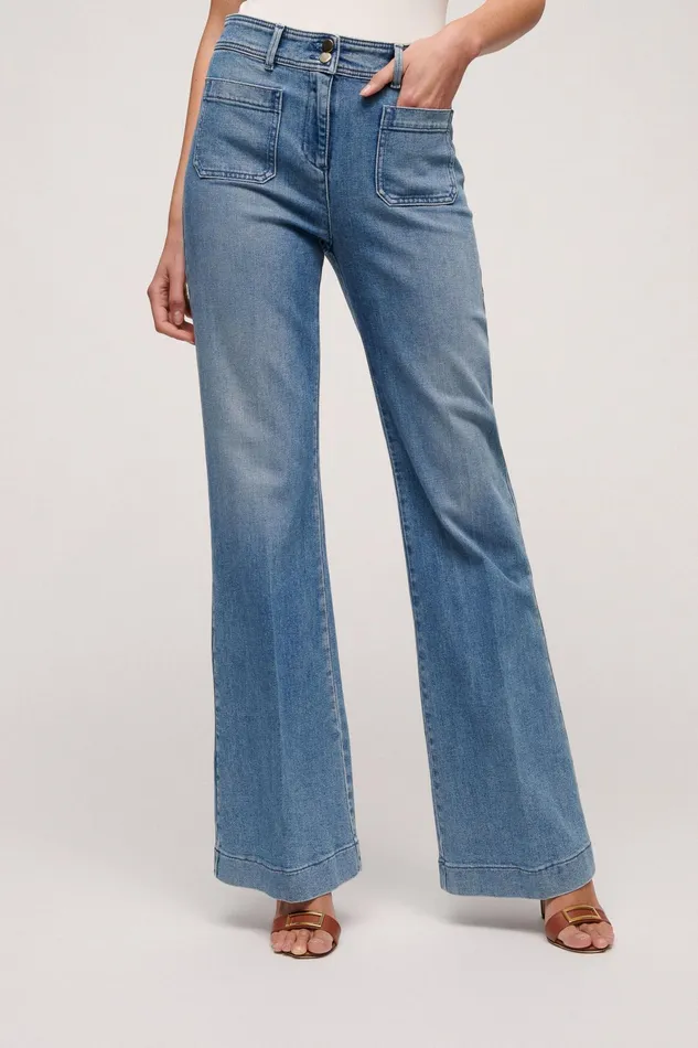 Luisa Spagnoli Pants Amman Avio Blue 8211 Women