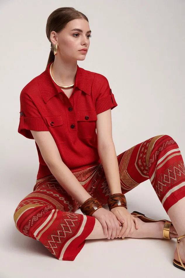 Luisa Spagnoli Pants Cocchiere Red 8211 Women Luisa Spagnoli Pants Cocchiere Red 8211 Women