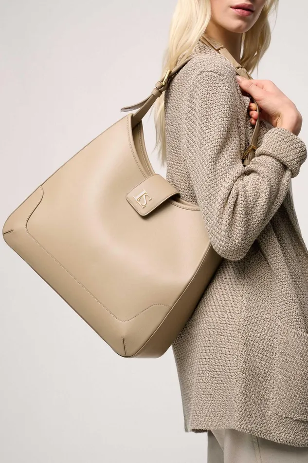 Luisa Spagnoli Shoulder Bags Icapri Mud Browngold 8211 Women