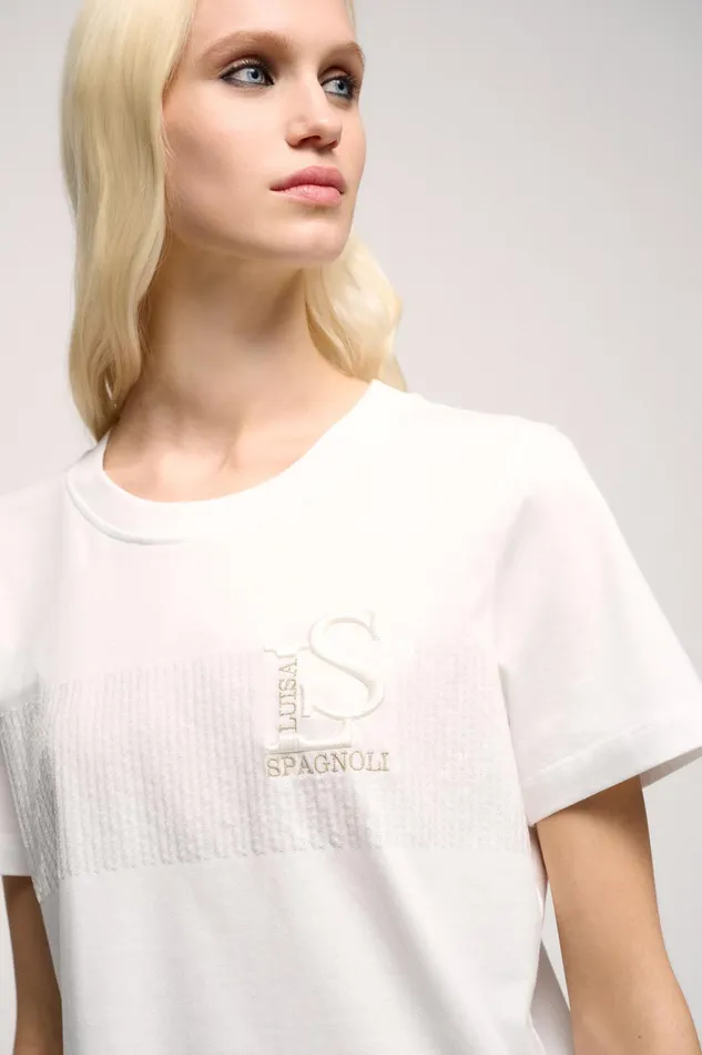 Luisa Spagnoli Tops And TShirts Balconata Cream 8211 Women