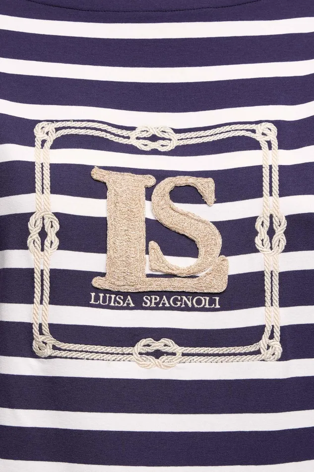 Luisa Spagnoli Tops And TShirts Belmont Bluecream 8211 Women Luisa Spagnoli Tops And TShirts Belmont Bluecream 8211 Women