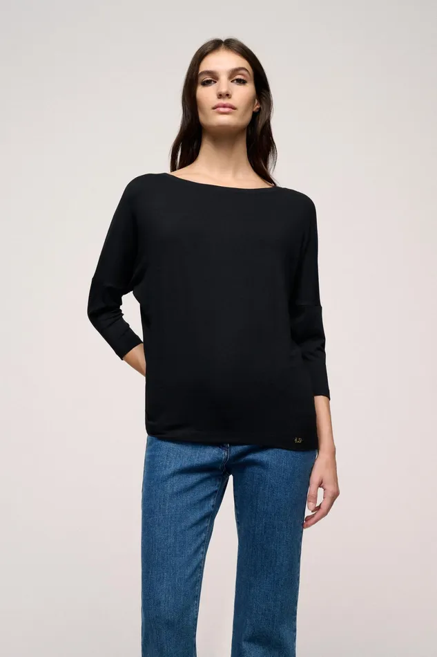 Luisa Spagnoli Tops And TShirts Bibla Black 8211 Women Luisa Spagnoli Tops And TShirts Bibla Black 8211 Women