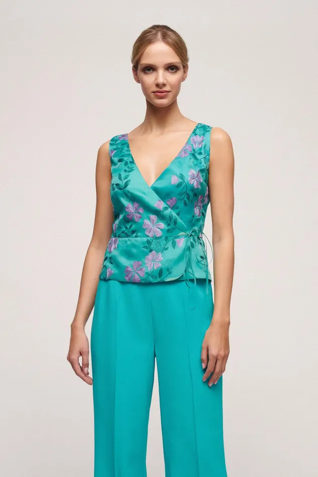 Luisa Spagnoli Tops And TShirts Blond Turquoise 8211 Women