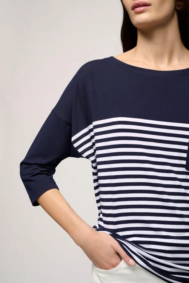 Luisa Spagnoli Tops And TShirts Brandina Bluewhite 8211 Women Luisa Spagnoli Tops And TShirts Brandina Bluewhite 8211 Women