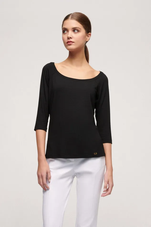 Luisa Spagnoli Tops And TShirts Bughi Black 8211 Women