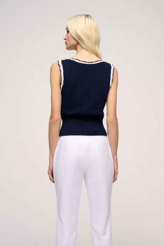 Luisa Spagnoli Tops And TShirts Chinino Bluewhiteyellow 8211 Women Luisa Spagnoli Tops And TShirts Chinino Bluewhiteyellow 8211 Women