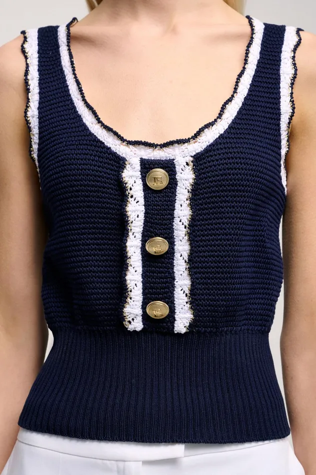 Luisa Spagnoli Tops And TShirts Chinino Bluewhiteyellow 8211 Women Luisa Spagnoli Tops And TShirts Chinino Bluewhiteyellow 8211 Women