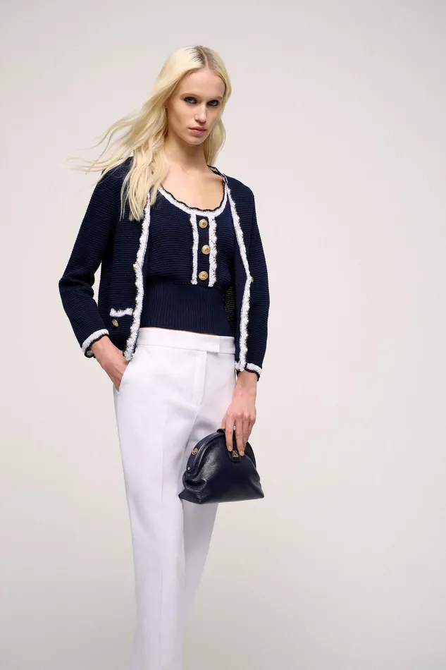 Luisa Spagnoli Tops And TShirts Chinino Bluewhiteyellow 8211 Women Luisa Spagnoli Tops And TShirts Chinino Bluewhiteyellow 8211 Women