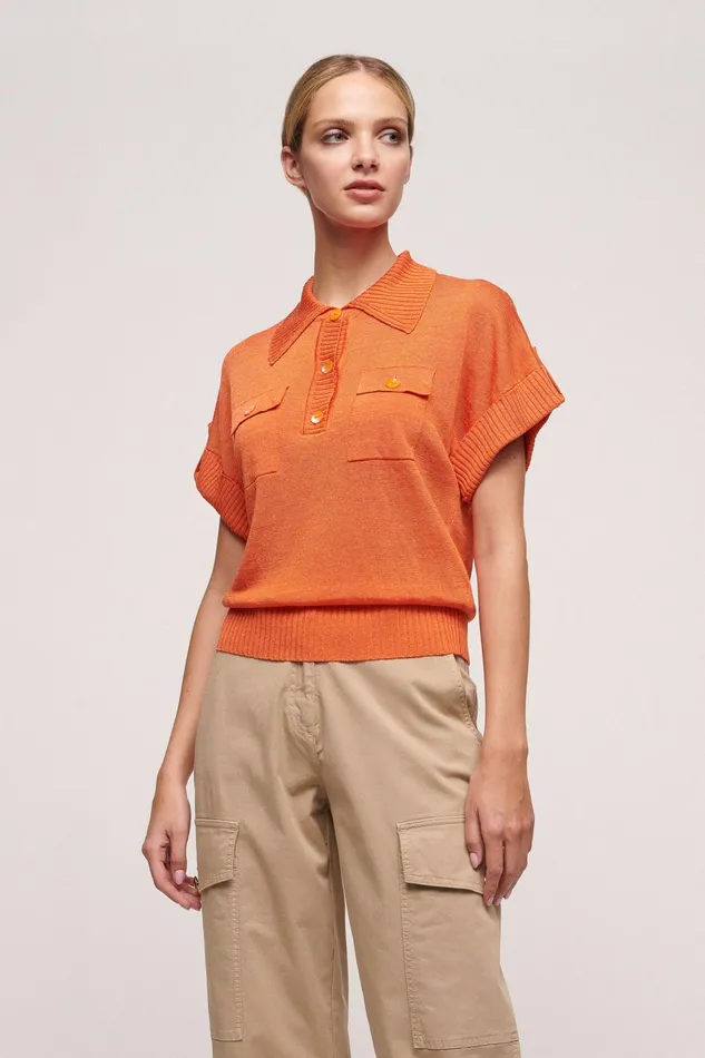 Luisa Spagnoli Tops And TShirts Concetta Orange 8211 Women