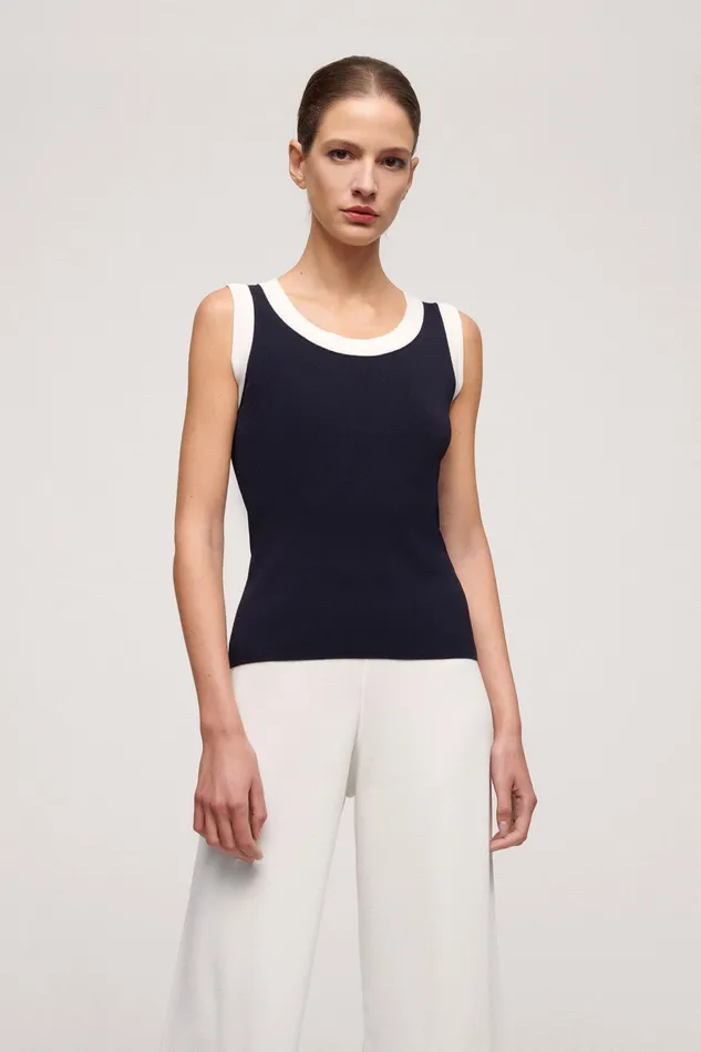 Luisa Spagnoli Tops And TShirts Cortile Bluecream 8211 Women