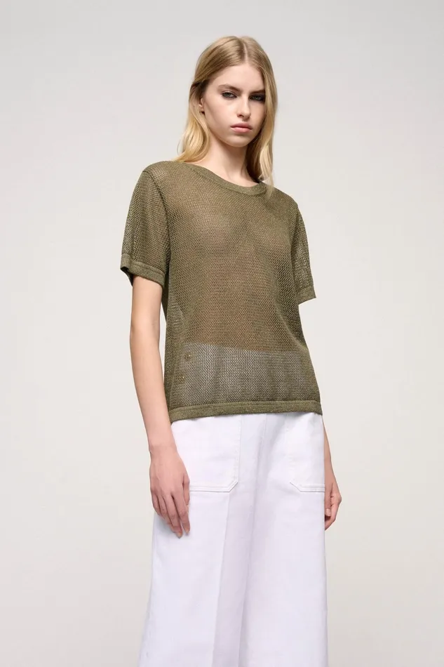 Luisa Spagnoli Tops And TShirts Culto Military Green 8211 Women