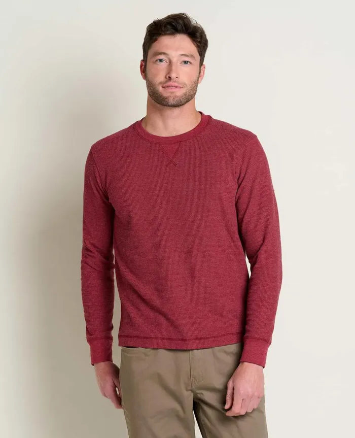 Men039s Framer II Long Sleeve Crew Garnet ToadandCo TShirts