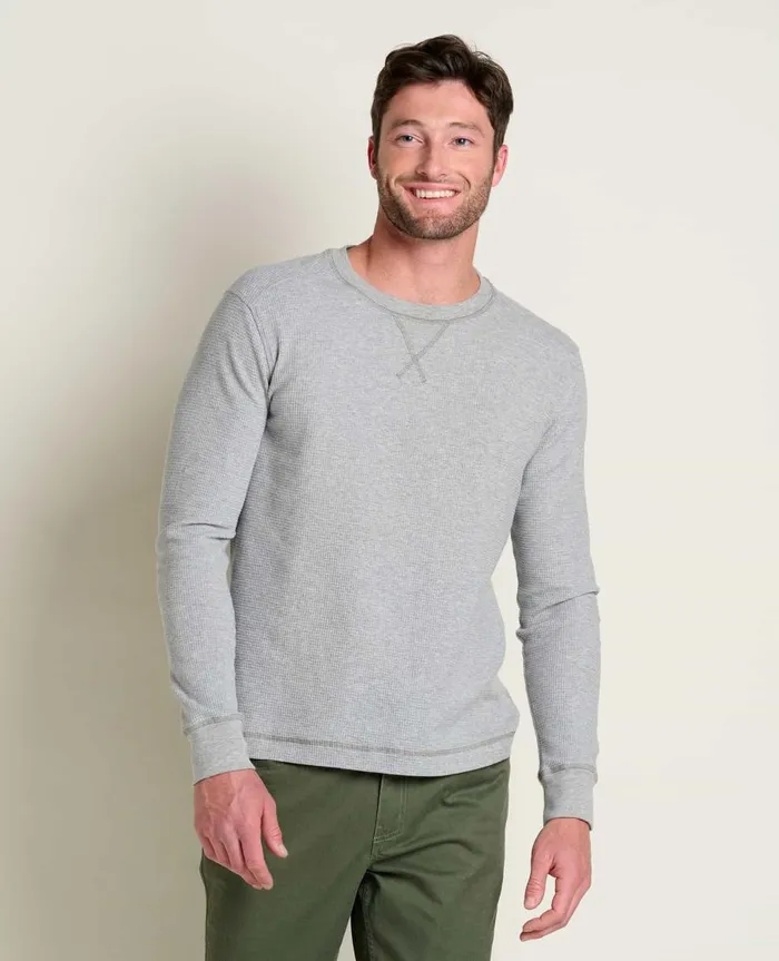 Men039s Framer II Long Sleeve Crew Heather Grey ToadandCo TShirts