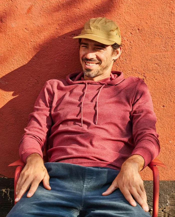 Men039s Framer II Long Sleeve Hoodie Garnet ToadandCo Jackets and Layers