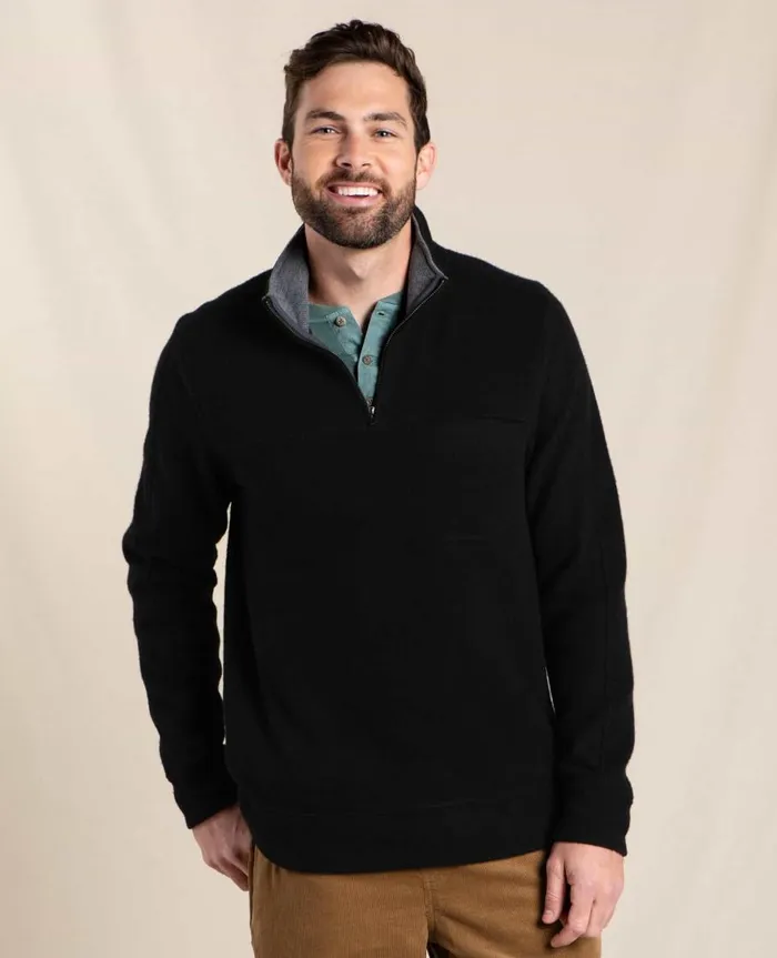 Men039s Kennicott Quarter Zip Sweater Black ToadandCo Jackets and Layers