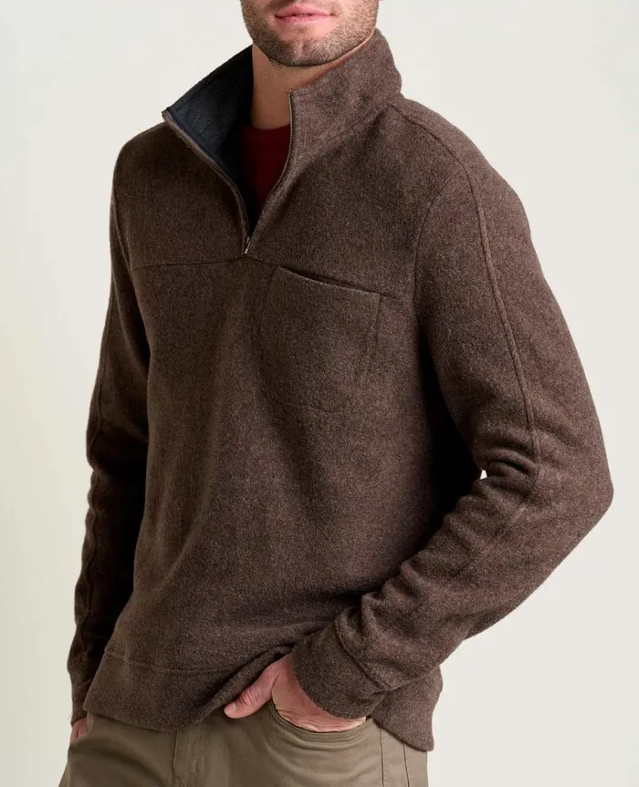 Men039s Kennicott Quarter Zip Sweater Falcon Brown ToadandCo Jackets and Layers