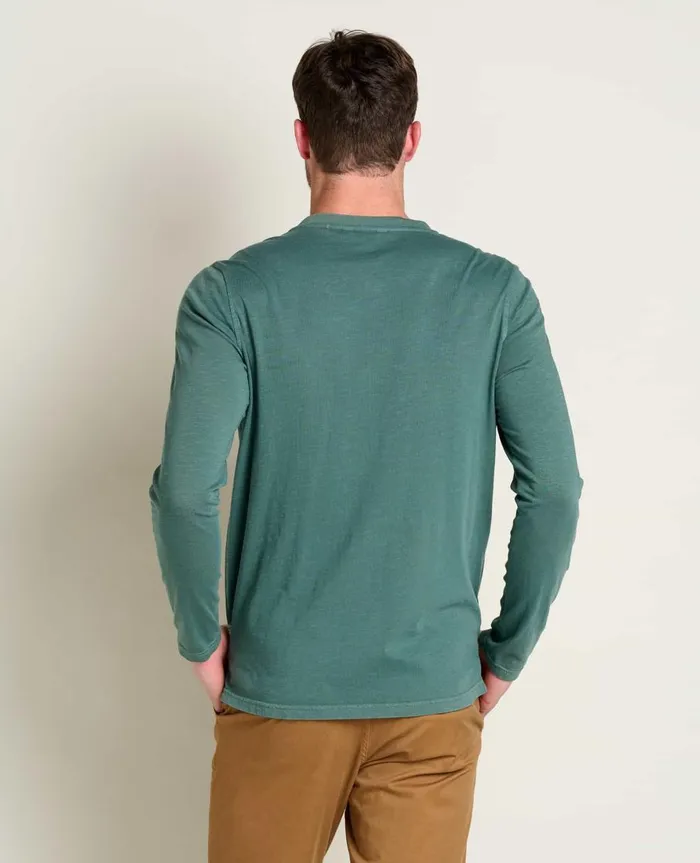 Men039s Men039s Primo Long Sleeve Henley Silver Pine ToadandCo TShirts