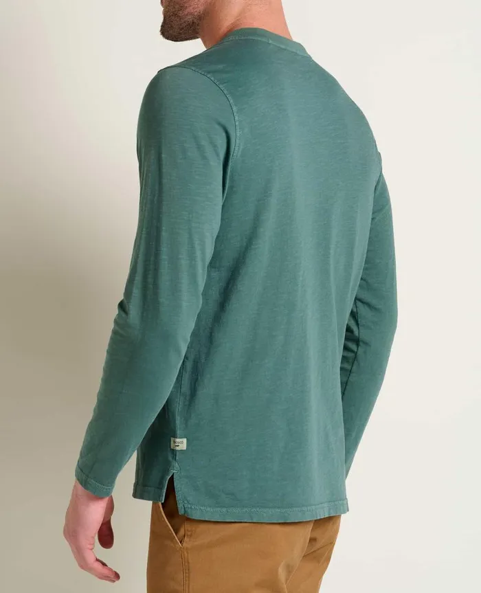 Men039s Men039s Primo Long Sleeve Henley Silver Pine ToadandCo TShirts