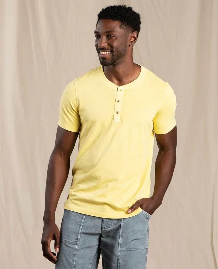 Men039s Men039s Primo Short Sleeve Henley Butter ToadandCo TShirts