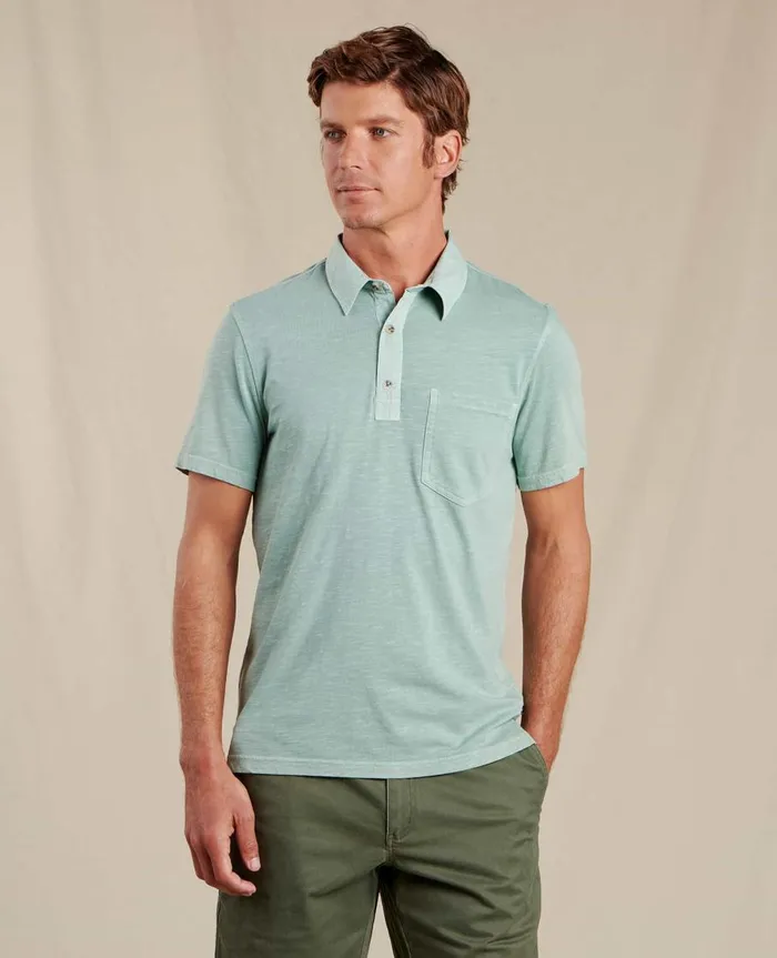 Men039s Men039s Primo Short Sleeve Polo Pale Slate ToadandCo Shirts