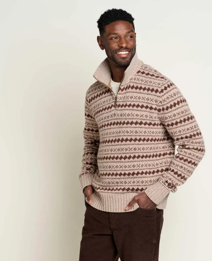 Men039s Men039s Wilde 14 Zip Sweater Honey Brown ToadandCo Sweaters
