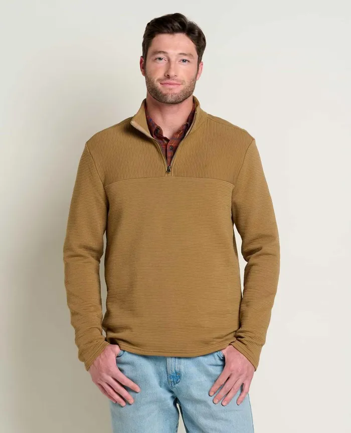 Men039s Moonwake 14 Zip Pullover Honey Brown ToadandCo Jackets and Layers