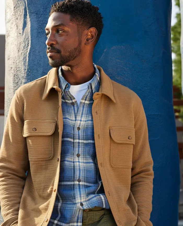 Men039s Moonwake Long Sleeve Shirt Honey Brown ToadandCo Shirts