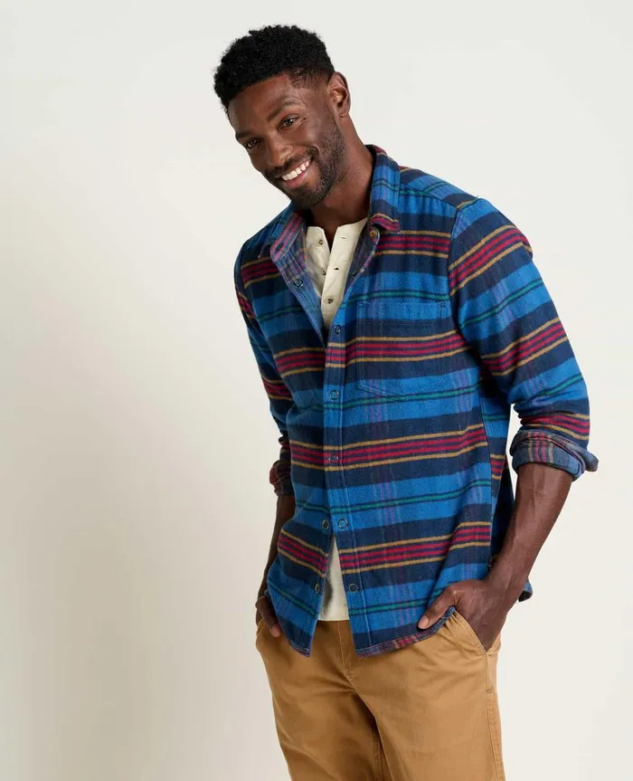 Men039s Over And Out Reversible Long Sleeve Shirt Cornflower ToadandCo Shirts