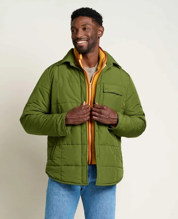 Men039s Spruce Wood Shirt Jacket Chive ToadandCo Jackets and Layers