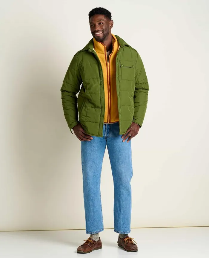 Men039s Spruce Wood Shirt Jacket Chive ToadandCo Jackets and Layers