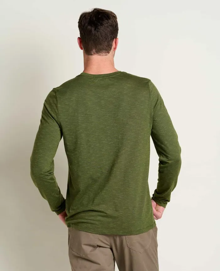 Men039s Tempo Long Sleeve Crew Chive ToadandCo TShirts