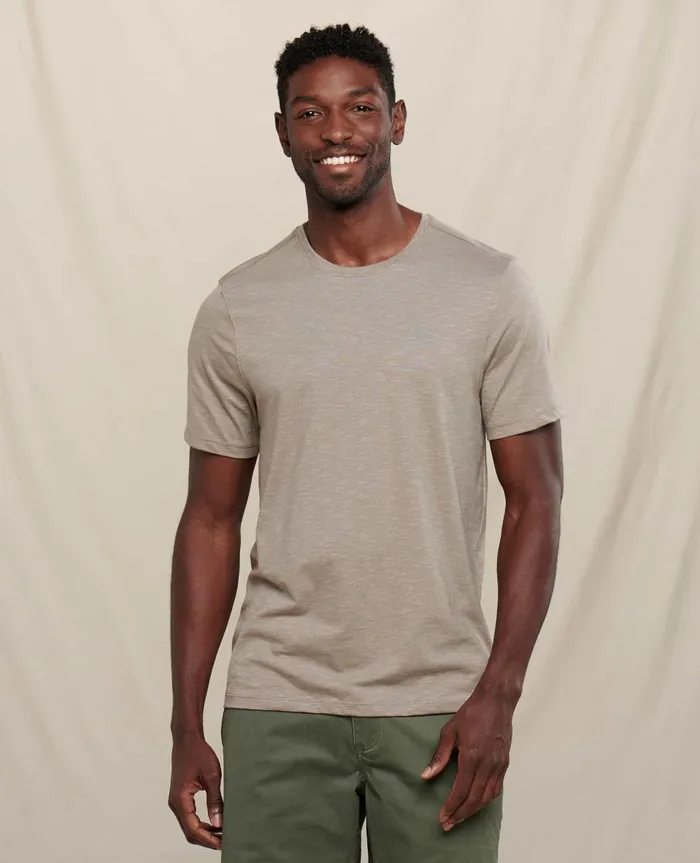 Men039s Tempo Short Sleeve Crew Dark Chino ToadandCo TShirts