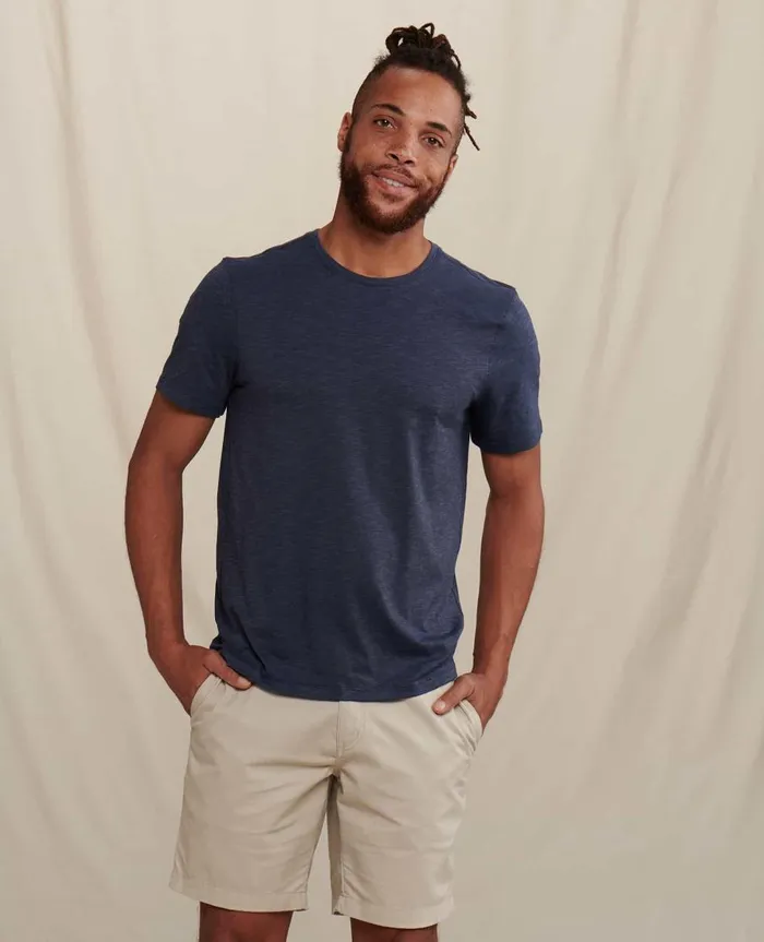 Men039s Tempo Short Sleeve Crew True Navy ToadandCo TShirts