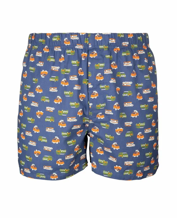 Men039s Woven Boxer Enamel Blue Van Print ToadandCo Underwear and Accessories Men039s Woven Boxer Enamel Blue Van Print ToadandCo Underwear and Accessories