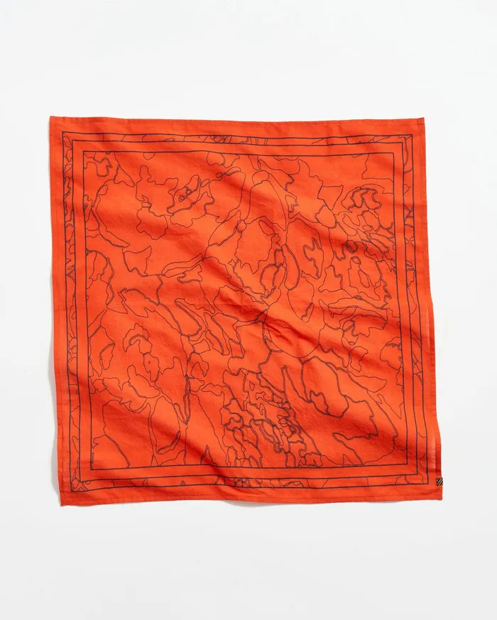 Men Accessories Billy Reid Bloom Bandana Ketchup