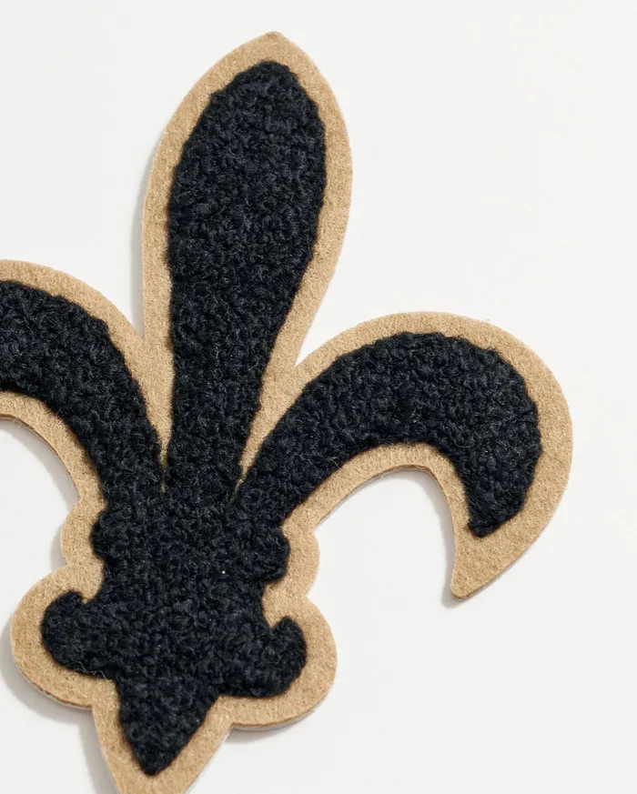 Men Accessories Billy Reid Collegiate Fleur De Lis Patch Black
