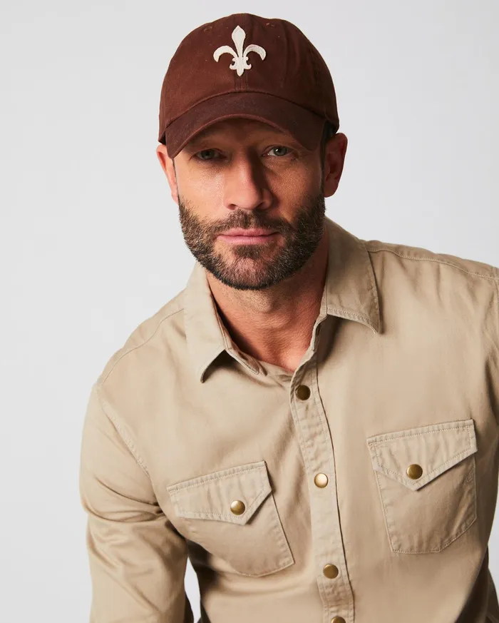 Men Accessories Billy Reid Fleur De Lis Cap Billys Brown